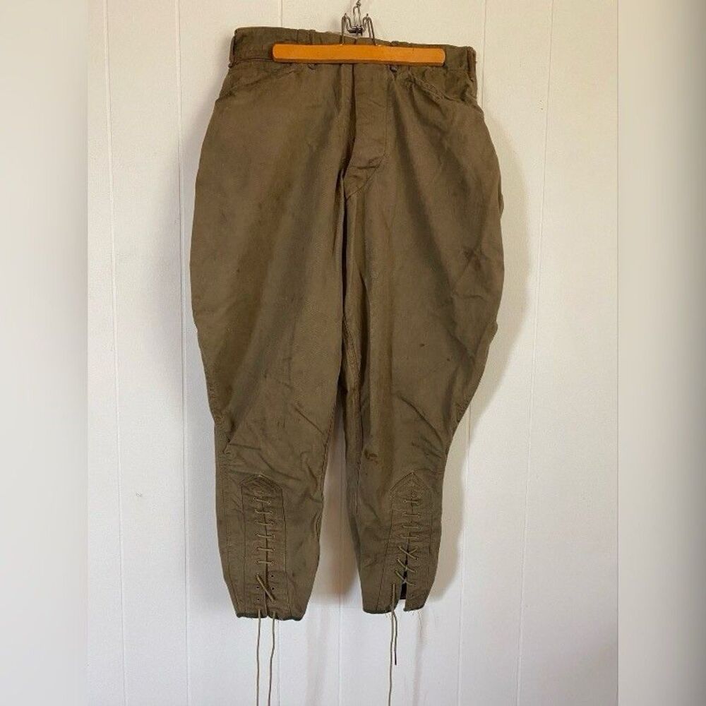 Vintage WW2 US Army Military Doughboy Riding Pants 3 Buttons Men’s Small Green